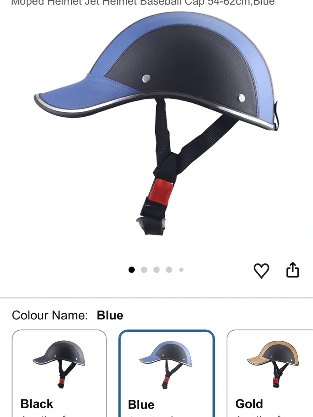 Black and Blue Motorcycle Half Helmet Baseball Cap Helmet